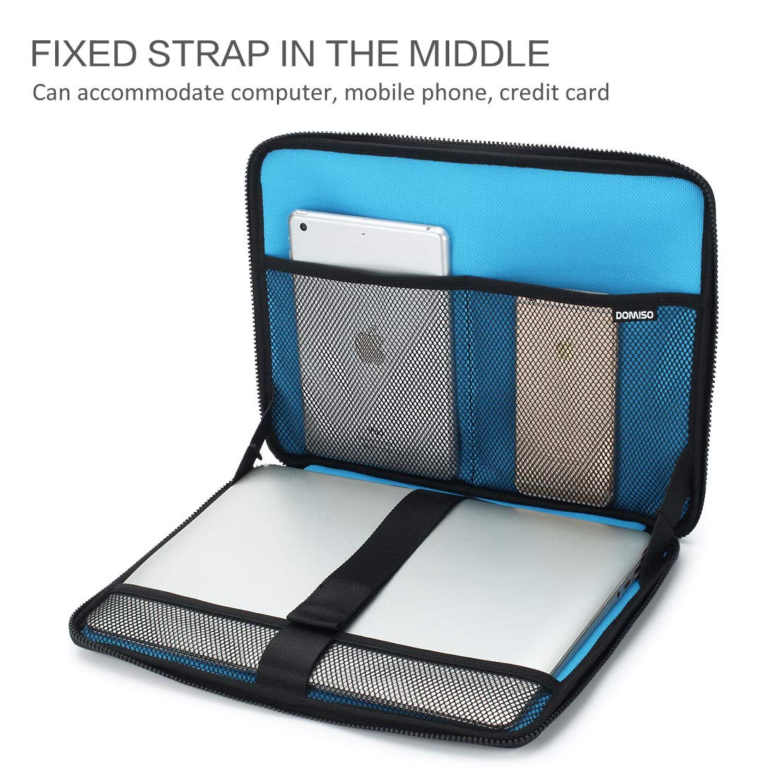 Domiso Laptop Sleeve 10,1 Pollici custodia tablet Nero antiurto