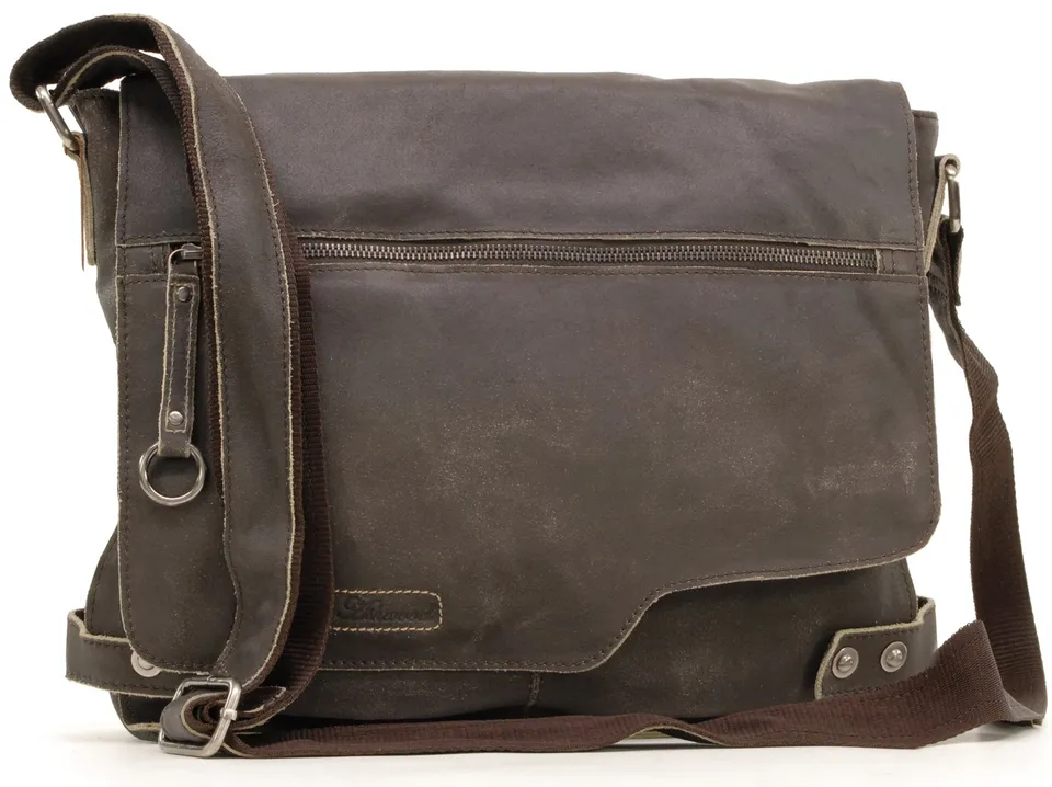Ashwood Borse uomo e cartelle 8353 borsa a tracolla marrone in pelle