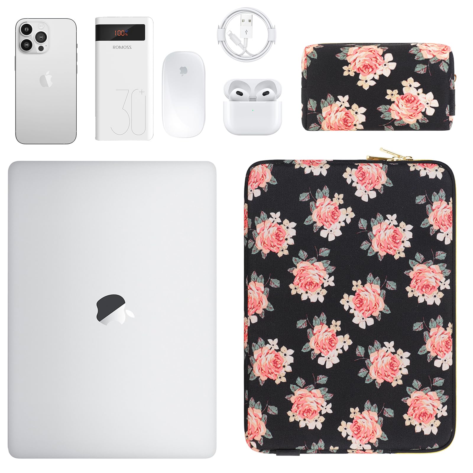 Domiso Laptop Sleeve 17,3 Pollici Custodia Impermeabile Nera