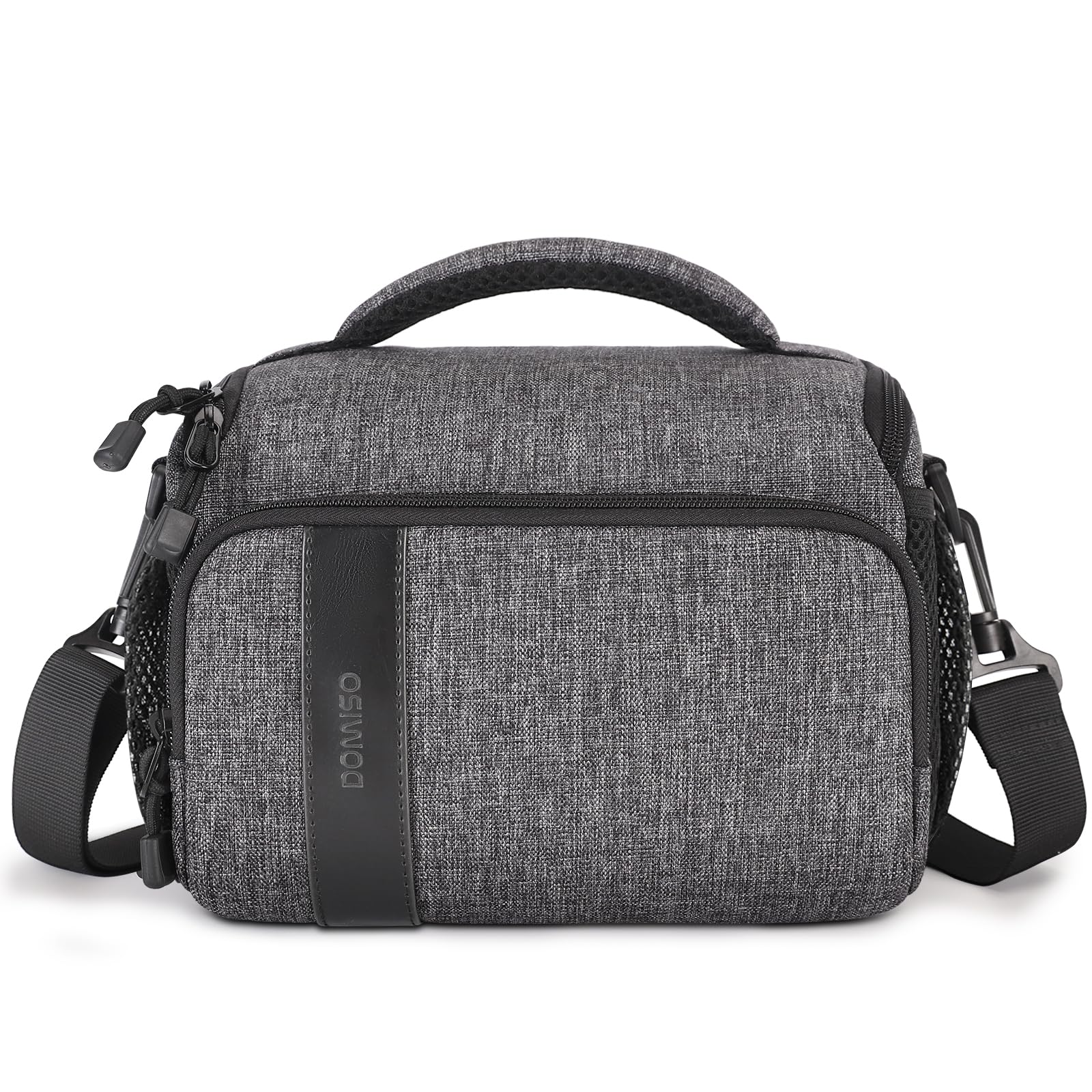 Domiso DSLR Camera Bag borsa fotocamera grigio scuro antiurto