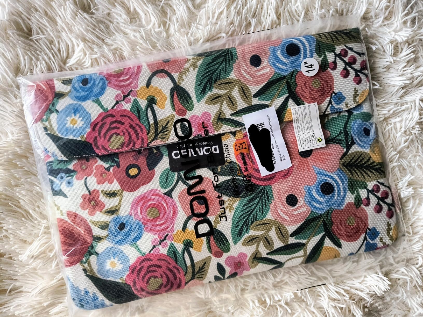 Domiso Laptop Sleeve 17,3 pollici custodia laptop rosa impermeabile