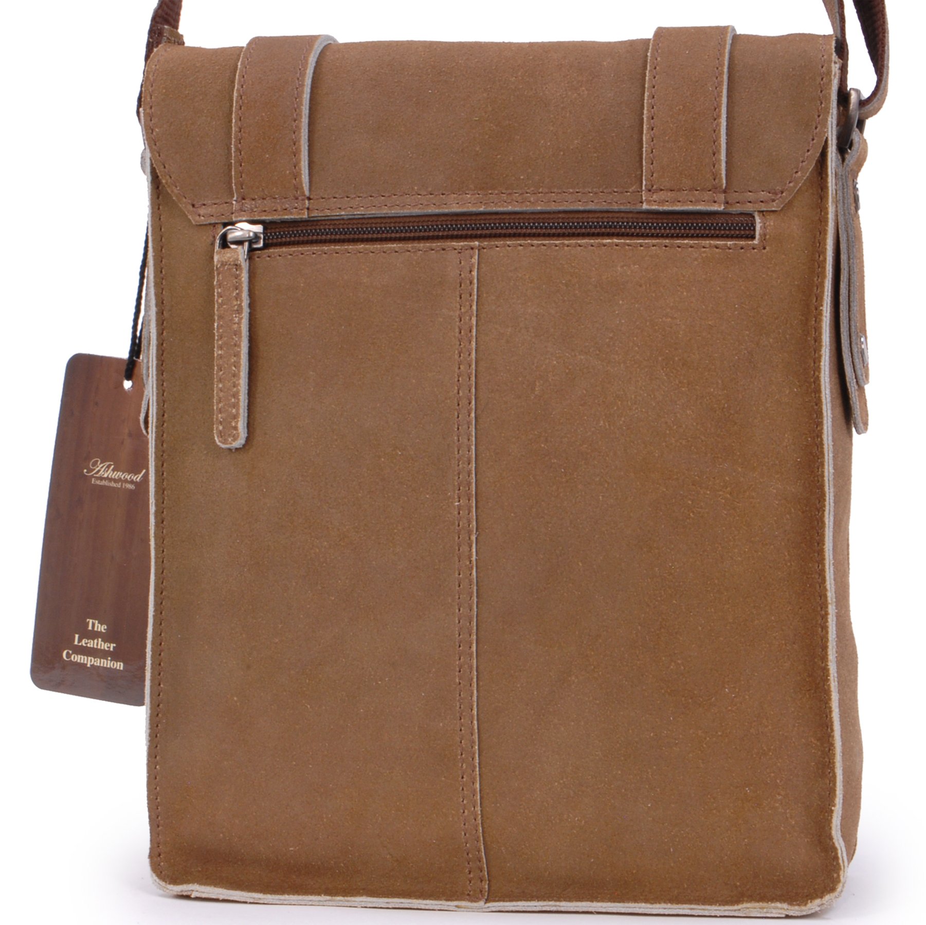 Ashwood Man Bags & Briefcases 8355 borsa messenger marrone chiaro in pelle