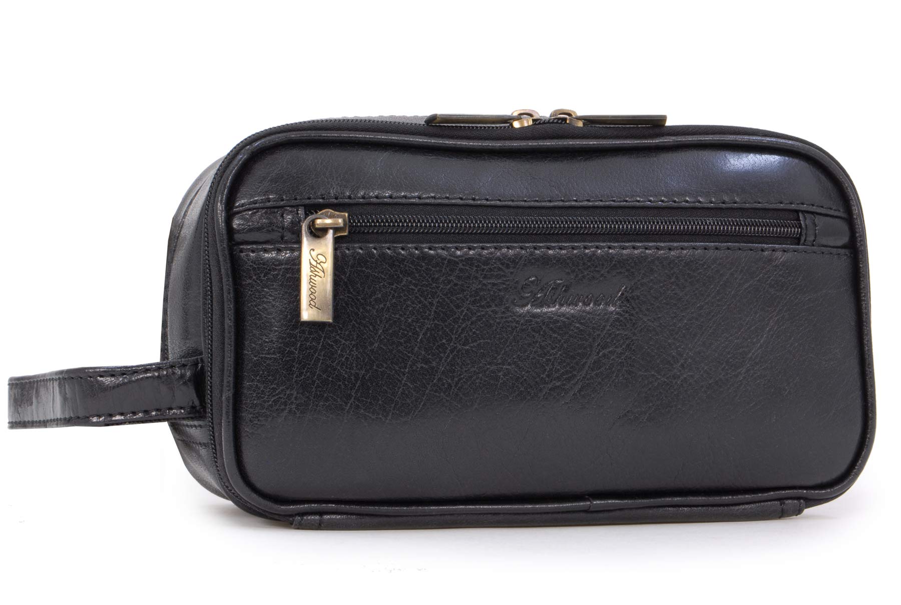Ashwood Washbags 2080 beauty case marrone in pelle martellata