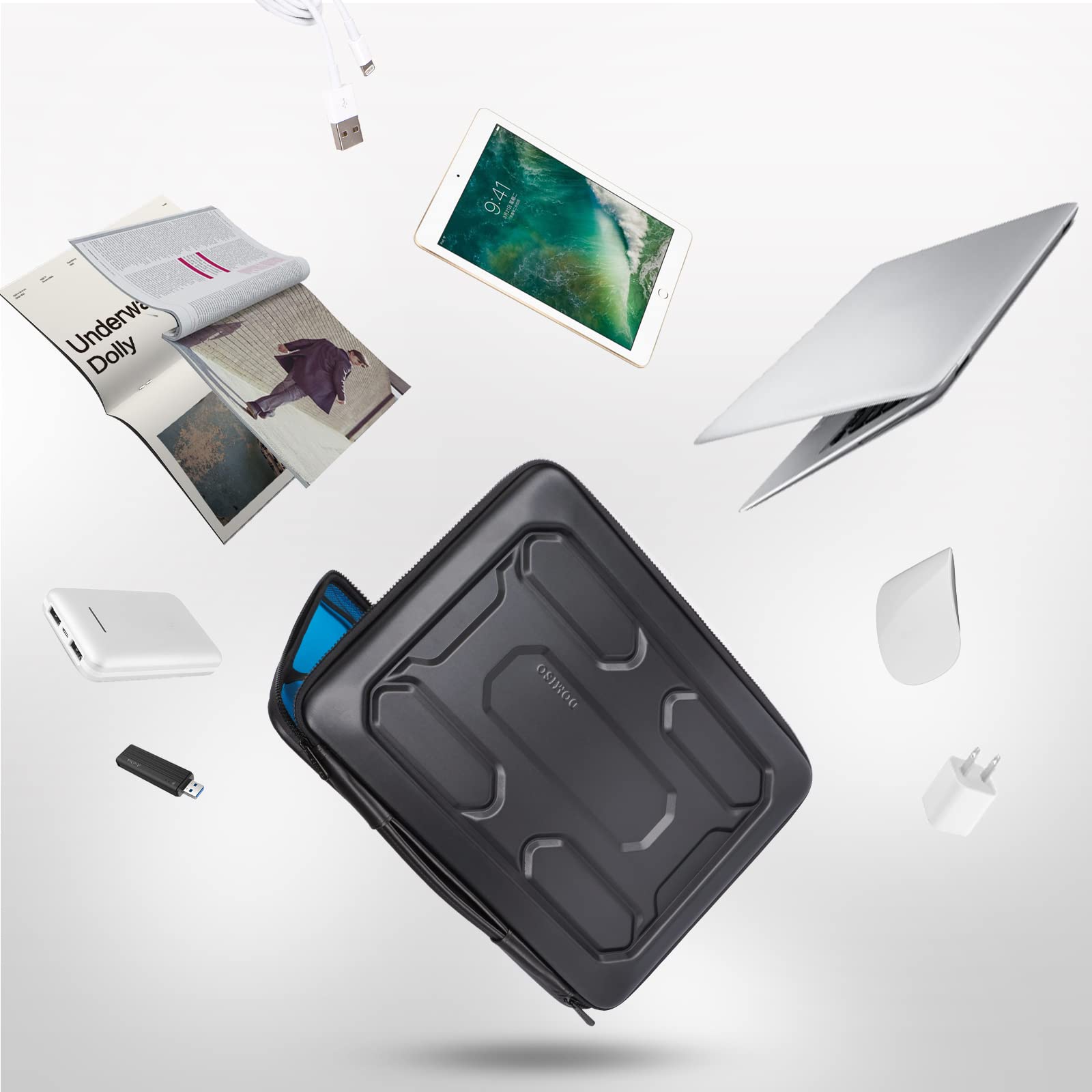Domiso EVA Laptop Bag 17,3 pollici borsa antiurto impermeabile