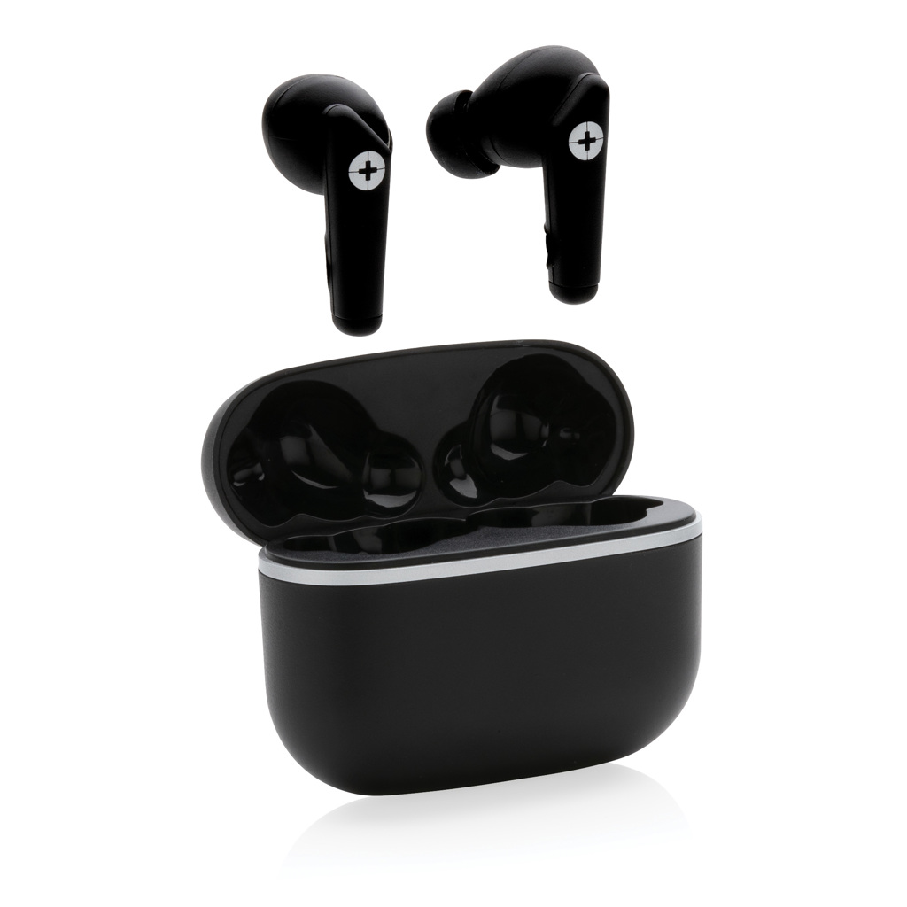 Swiss Peak Audio TWS 2.0 auricolari neri ABS riciclato RCS