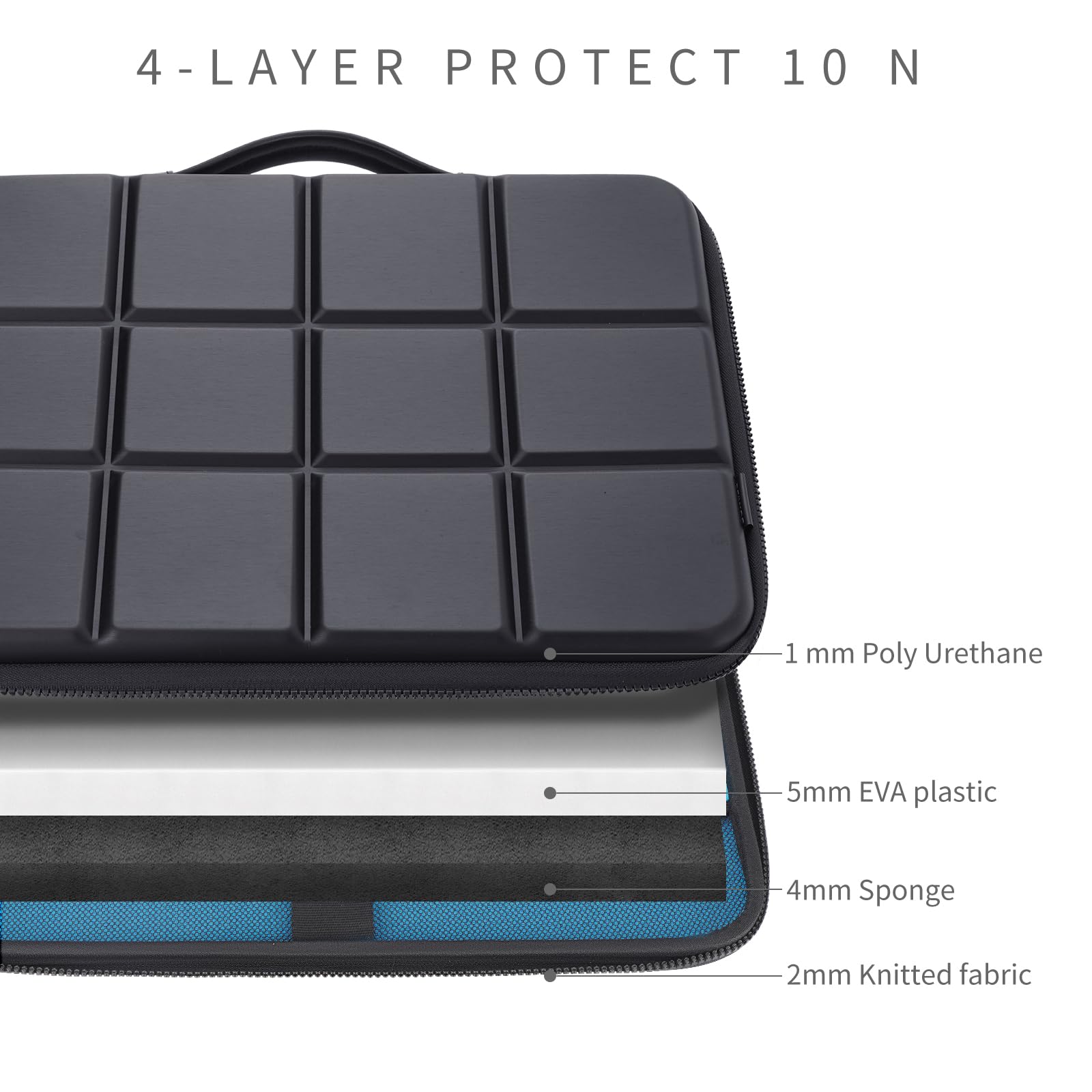 Domiso EVA Laptop Bag 17,3 Pollici custodia nera antiurto