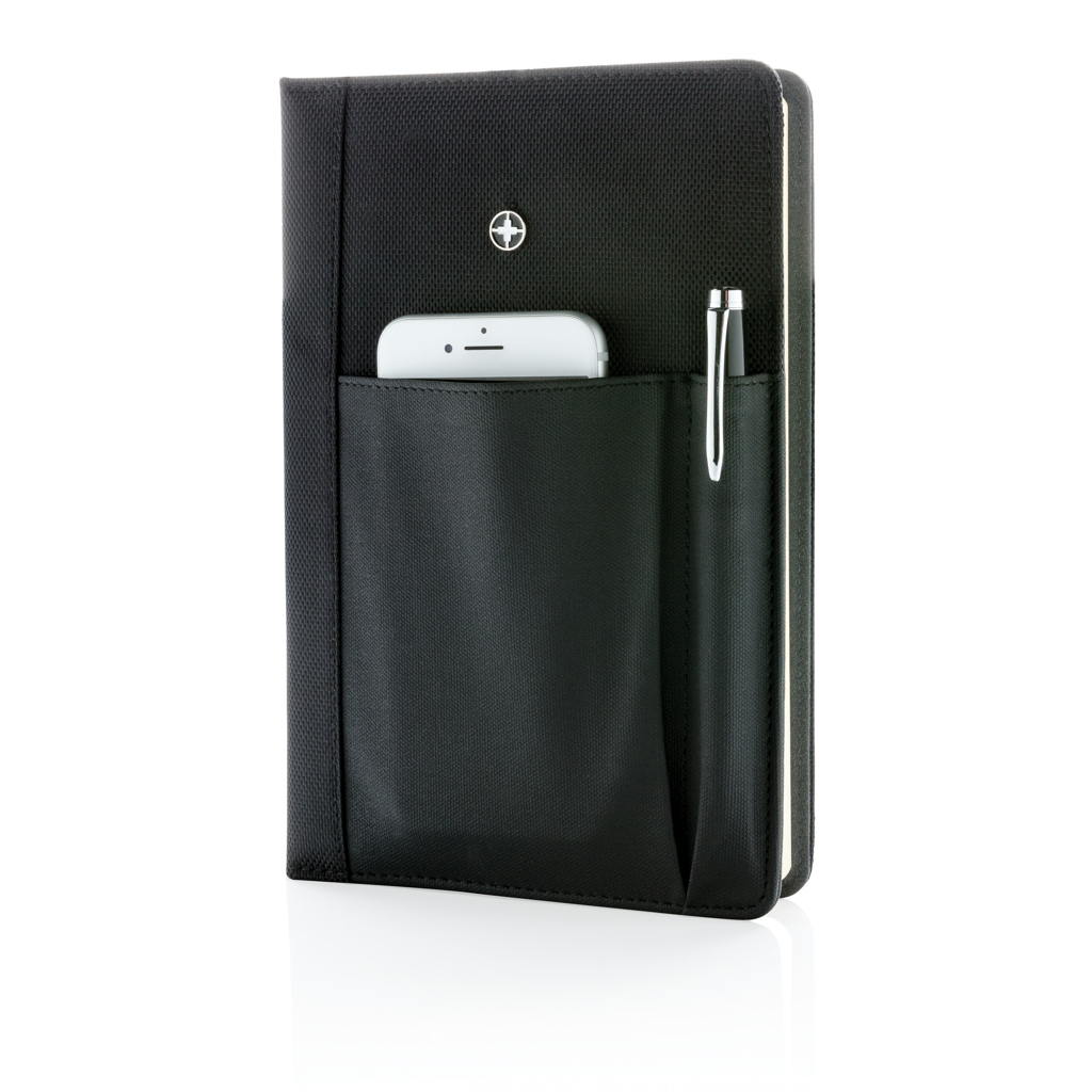 Swiss Peak Ufficio & Scrittura Set penna e taccuino set regalo nero 1680D