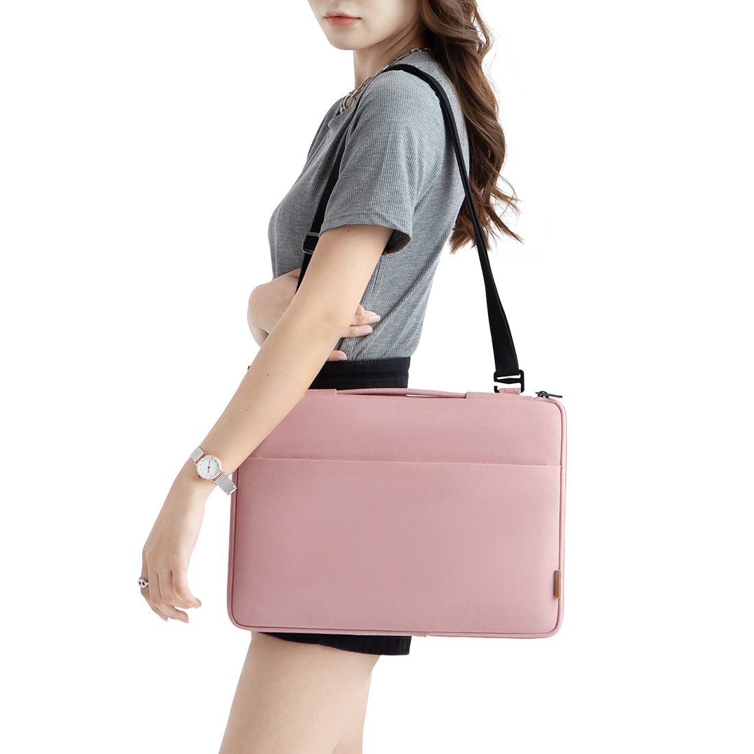 Domiso Laptop Sleeve 17,3 pollici custodia laptop rosa impermeabile