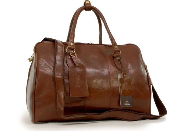 Ashwood Holdalls Harry borsone da viaggio in pelle castagna