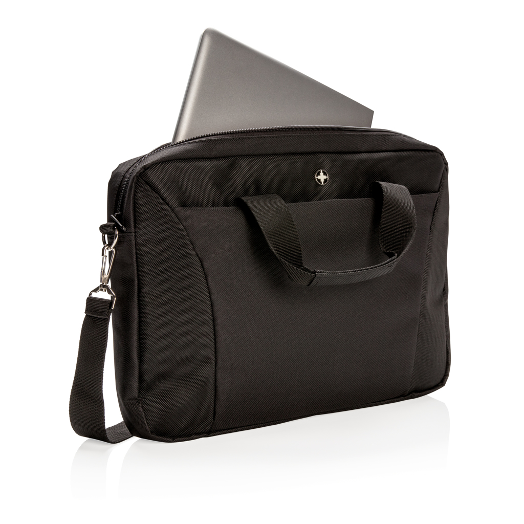 Swiss Peak Borse porta PC 15.4″ borsa per laptop nero imbottita
