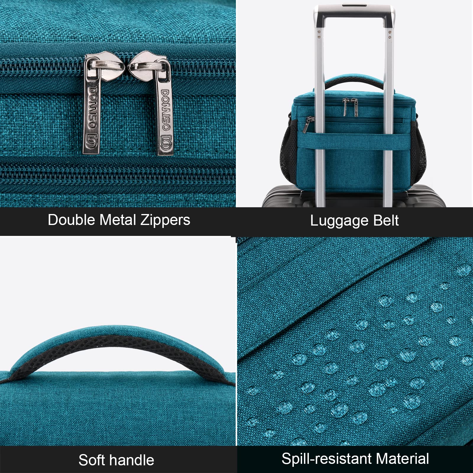 DOMISO DSLR Camera Bag borsa fotocamera turchese antiurto