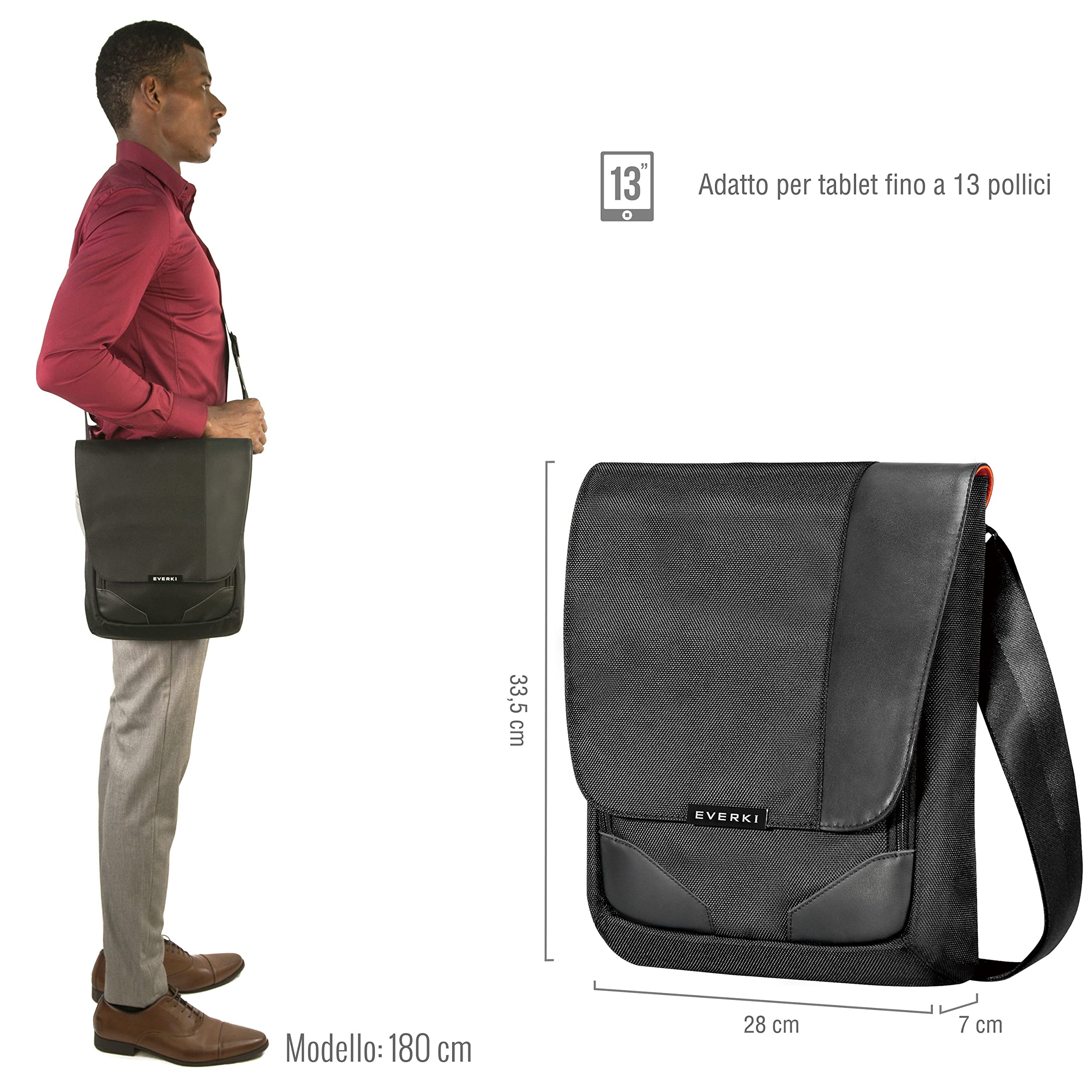 EVERKI Borselli e Borse a Tracolla Venue XL EKS622XL borsello tablet 12" RFID