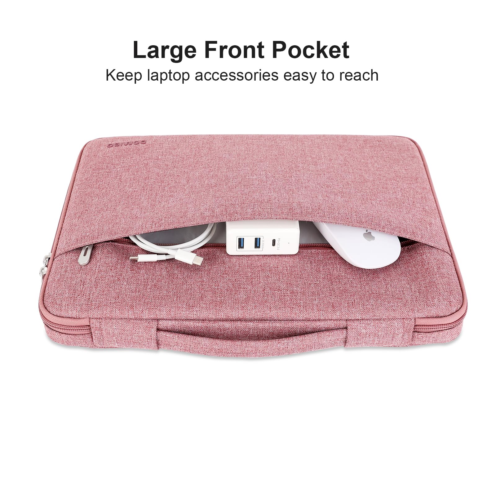 Domiso Laptop Sleeve 17,3 Pollici custodia laptop rosa impermeabile