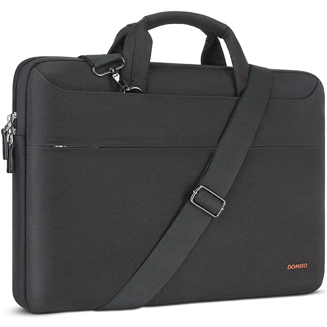 Domiso Laptop Briefcase 15,6 pollici borsa laptop nera impermeabile