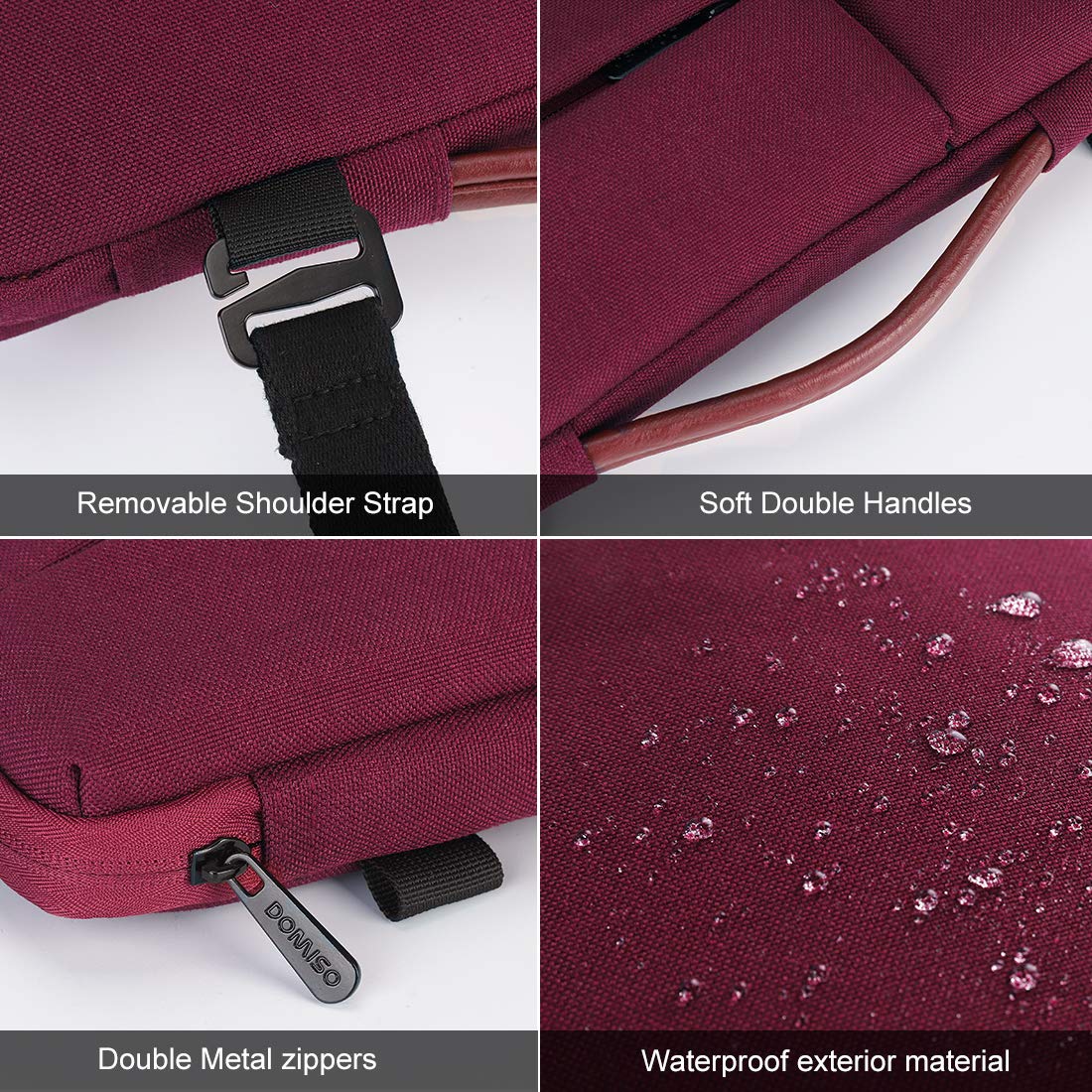 Domiso Laptop Sleeve 14 Pollici custodia laptop fucsia impermeabile