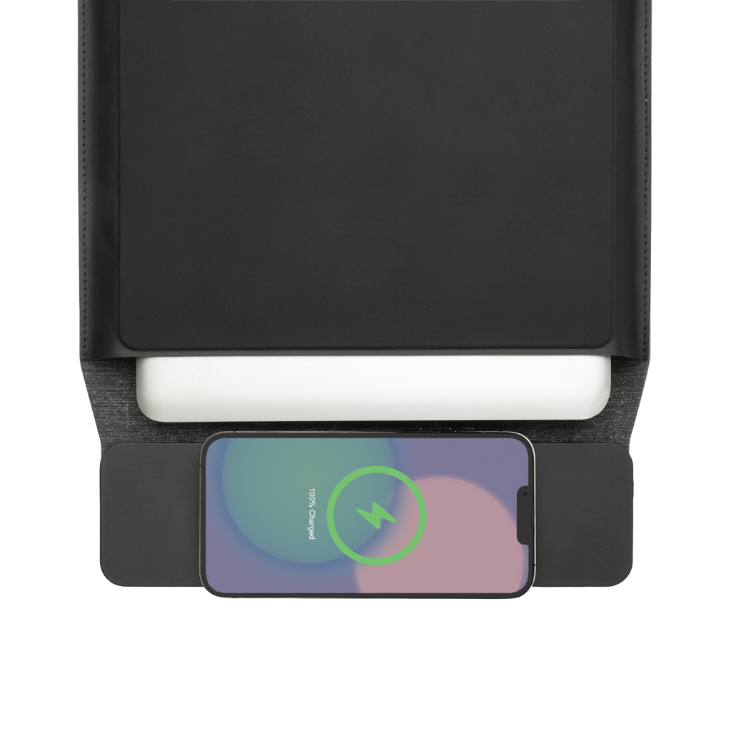 Swiss Peak Borse porta PC Tasca per PC 14-15,6″ ricarica magnetica wireless nera, 15W