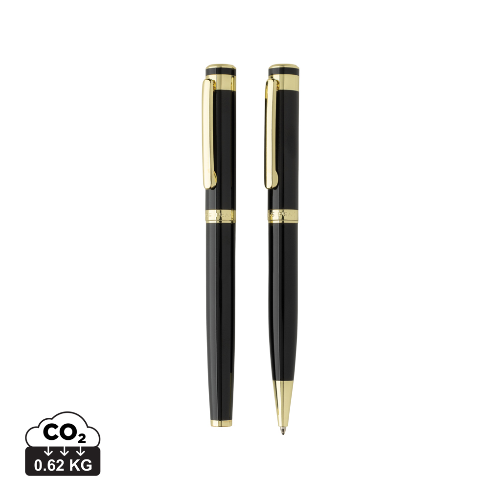 Swiss Peak Ufficio & Scrittura Luca set di penne nero in ottone riciclato