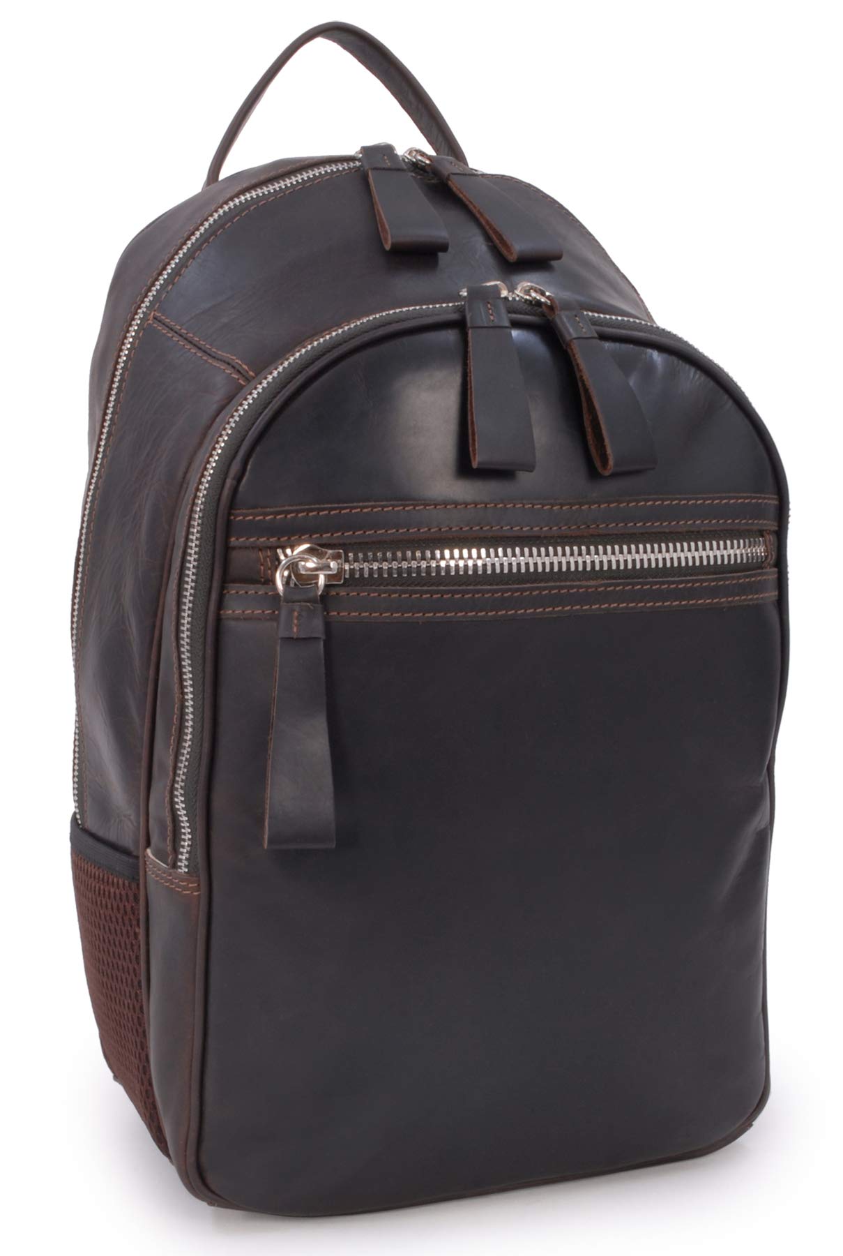 Ashwood Rucksacks 1663 zaino marrone in pelle con scomparto laptop