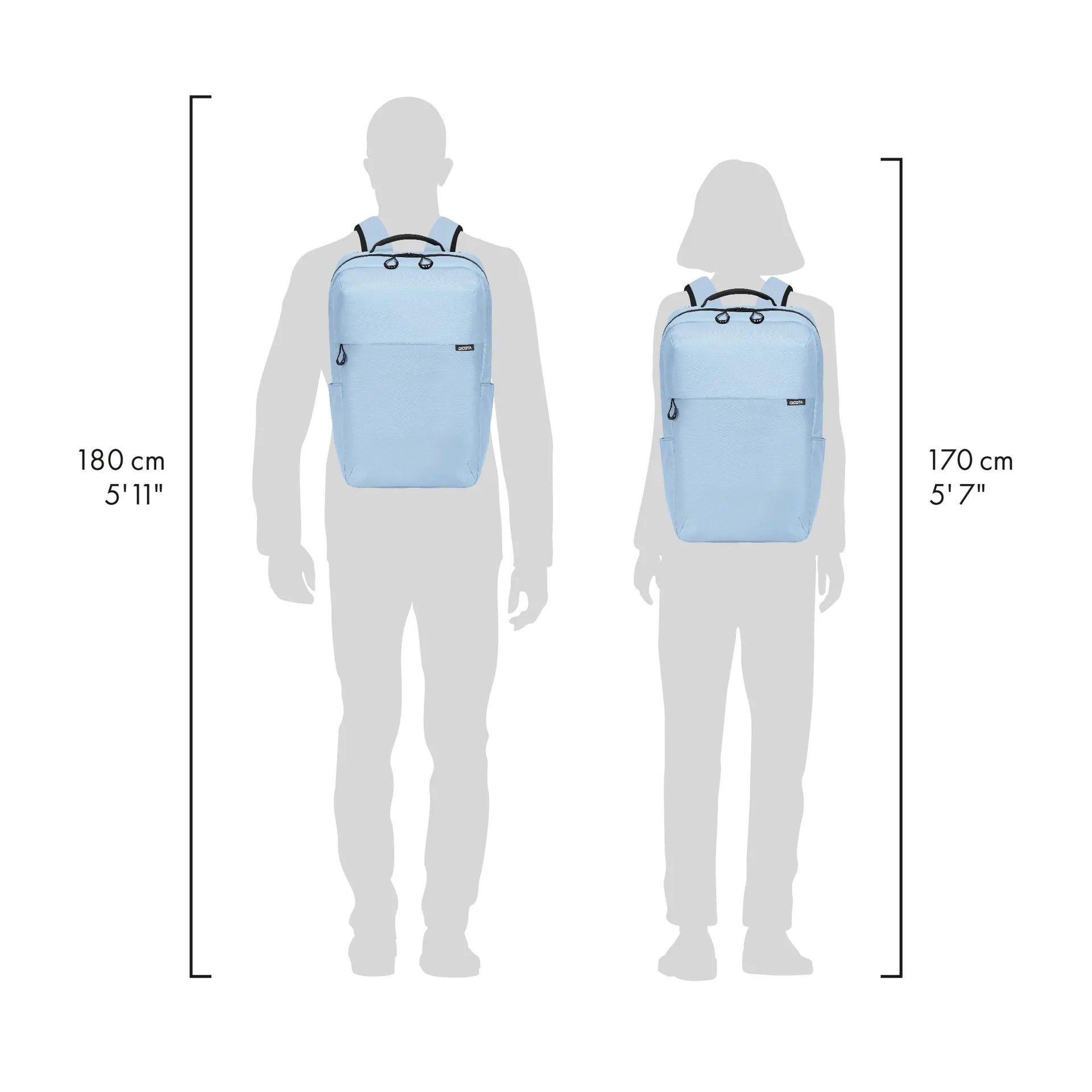 BASE XXO Backpacks COMMUTER 13-16 - Ice Blue zaino idrorepellente