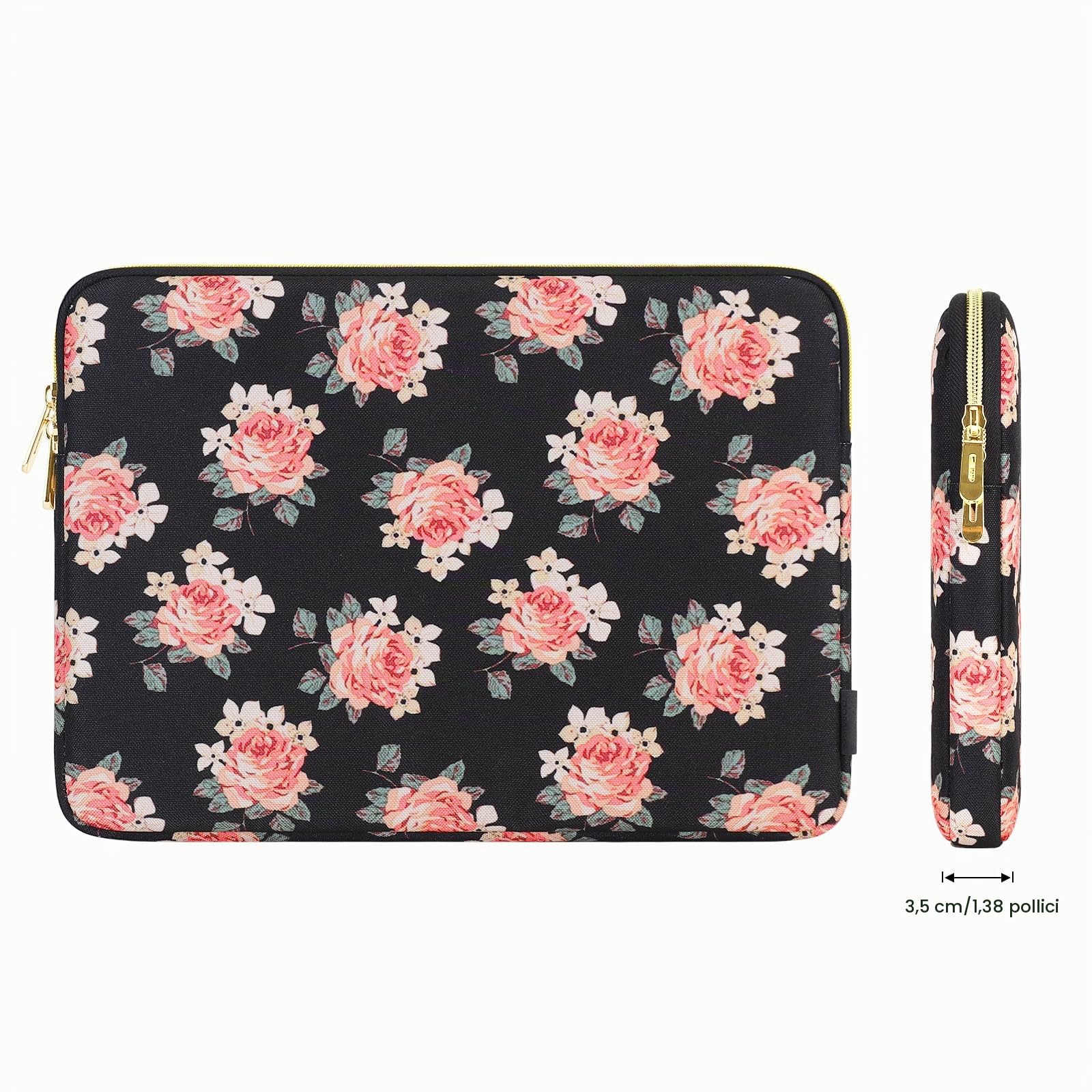 Domiso Laptop Sleeve 17,3 Pollici Custodia Impermeabile Nera