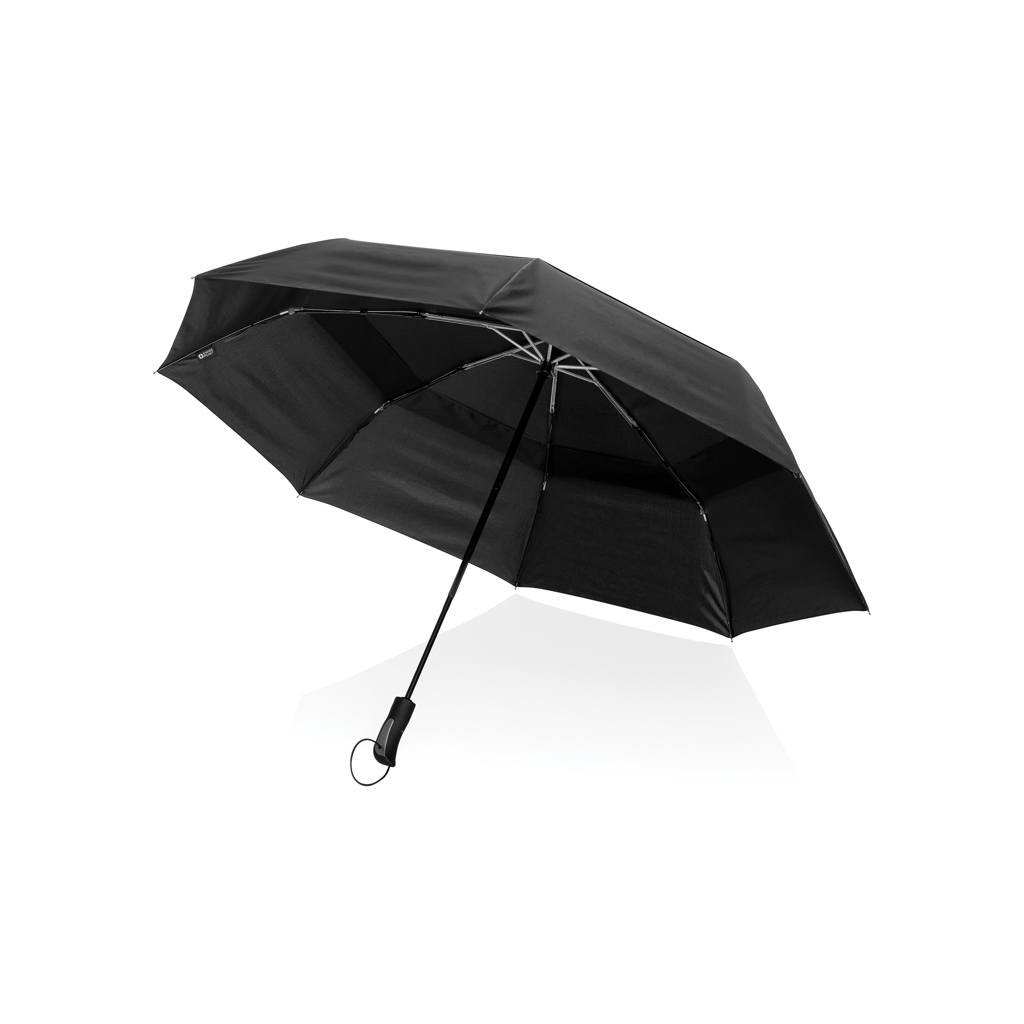 Swiss Peak Ombrelli AWARE™ Tornado ombrello tascabile antivento 27″ nero, 1 pezzo rPET
