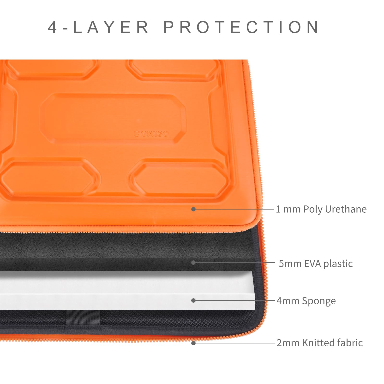 DOMISO EVA Laptop Bag 17,3 pollici borsa laptop arancione antiurto