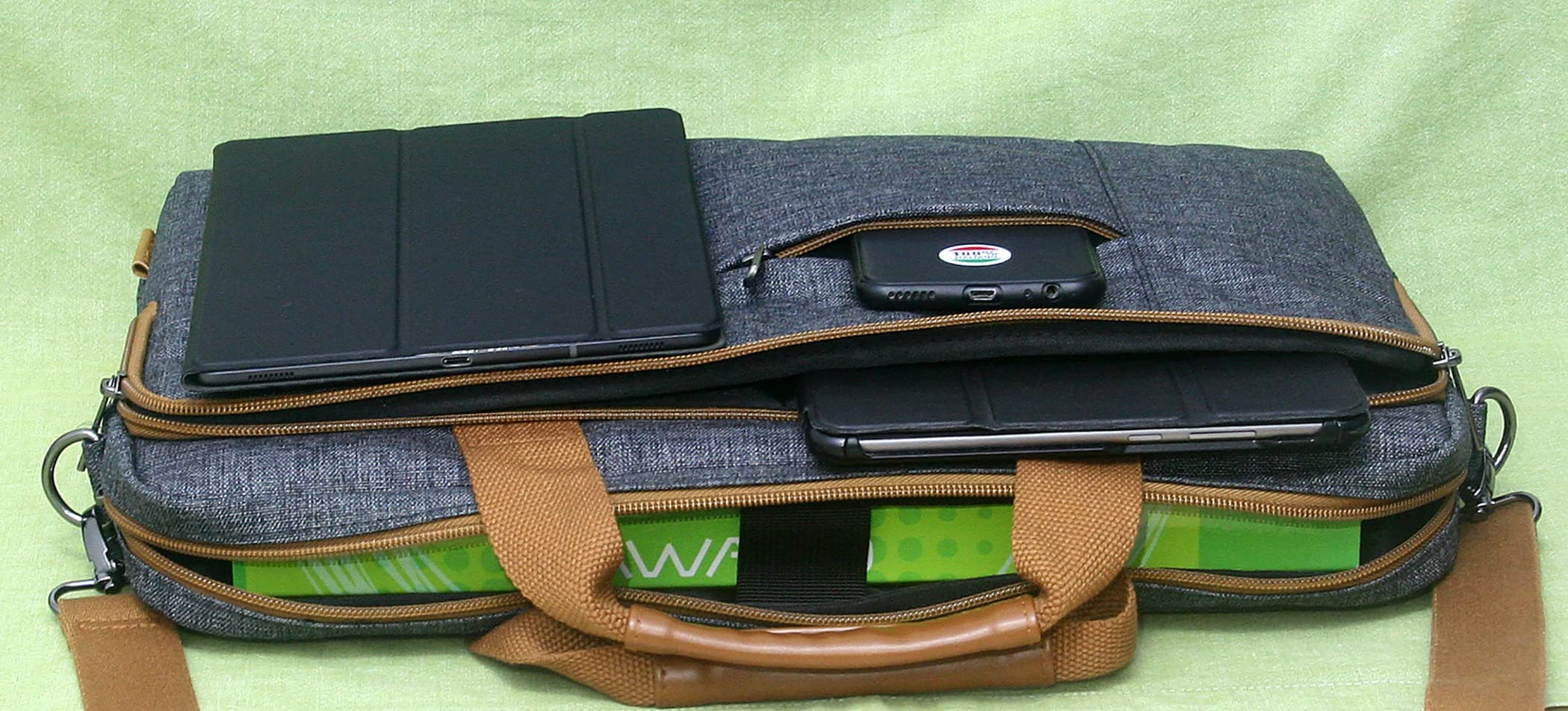 Domiso Laptop Briefcase 15,6 Pollici ventiquattrore laptop grigio scuro impermeabile