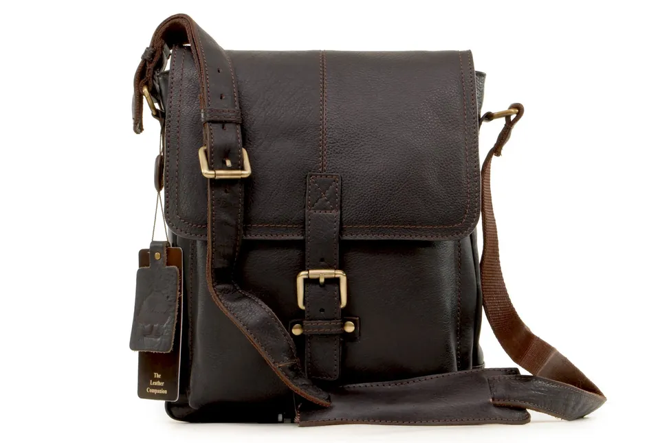 Ashwood Benjamin borsa messenger in pelle full grain