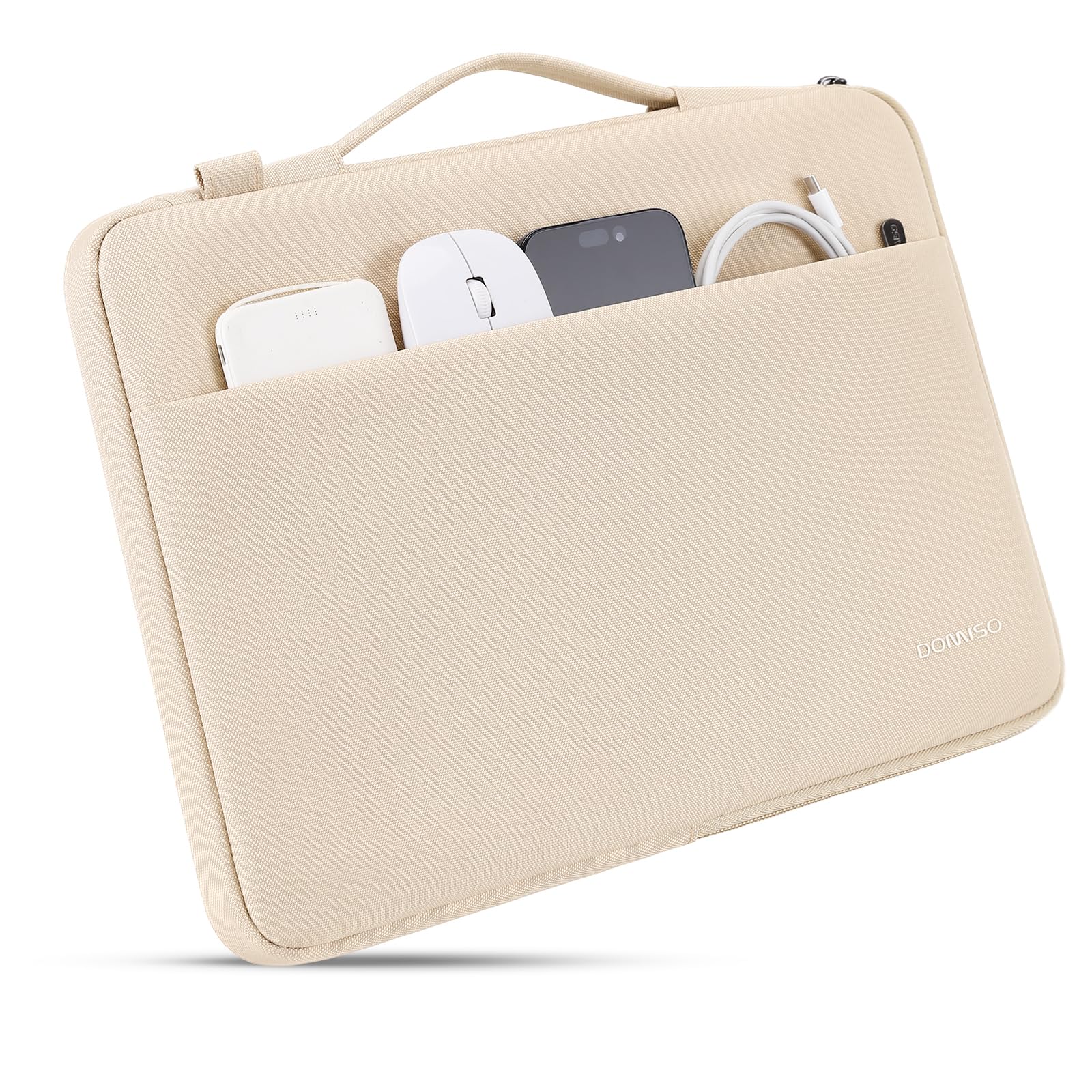 DOMISO Laptop Sleeve 14 pollici custodia notebook beige impermeabile