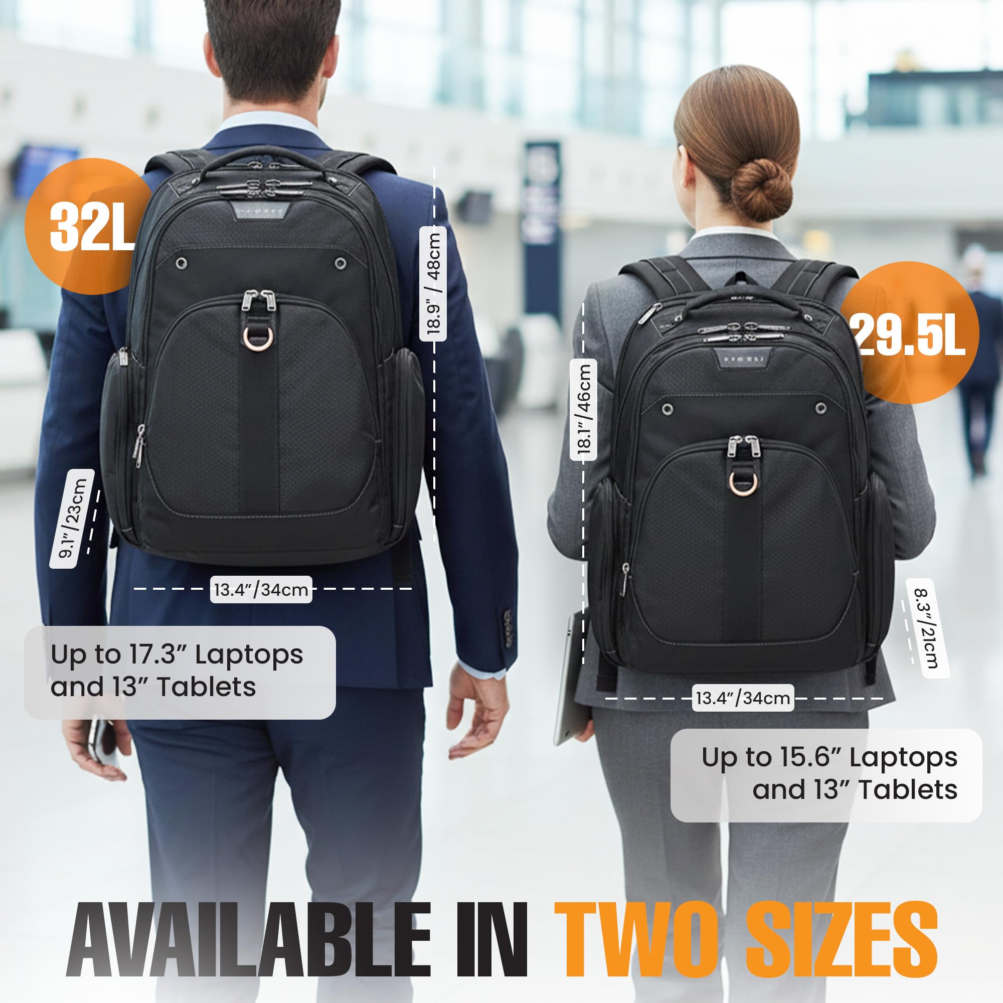 EVERKI Zaini per Portatile Atlas zaino laptop 29,5 litri minimalista