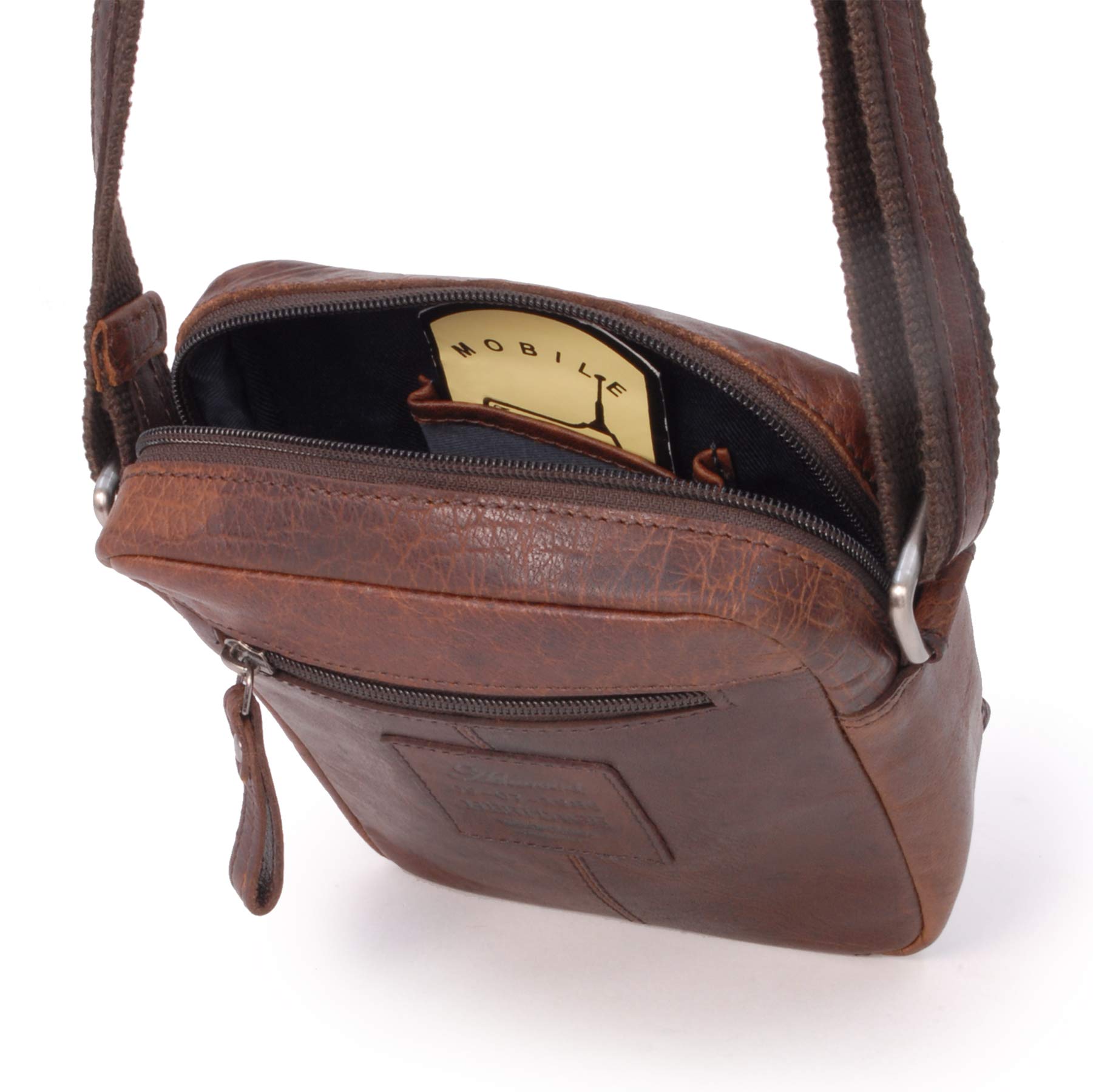 Ashwood Vera Pelle Vintage F-81 borsa a tracolla piccola in pelle