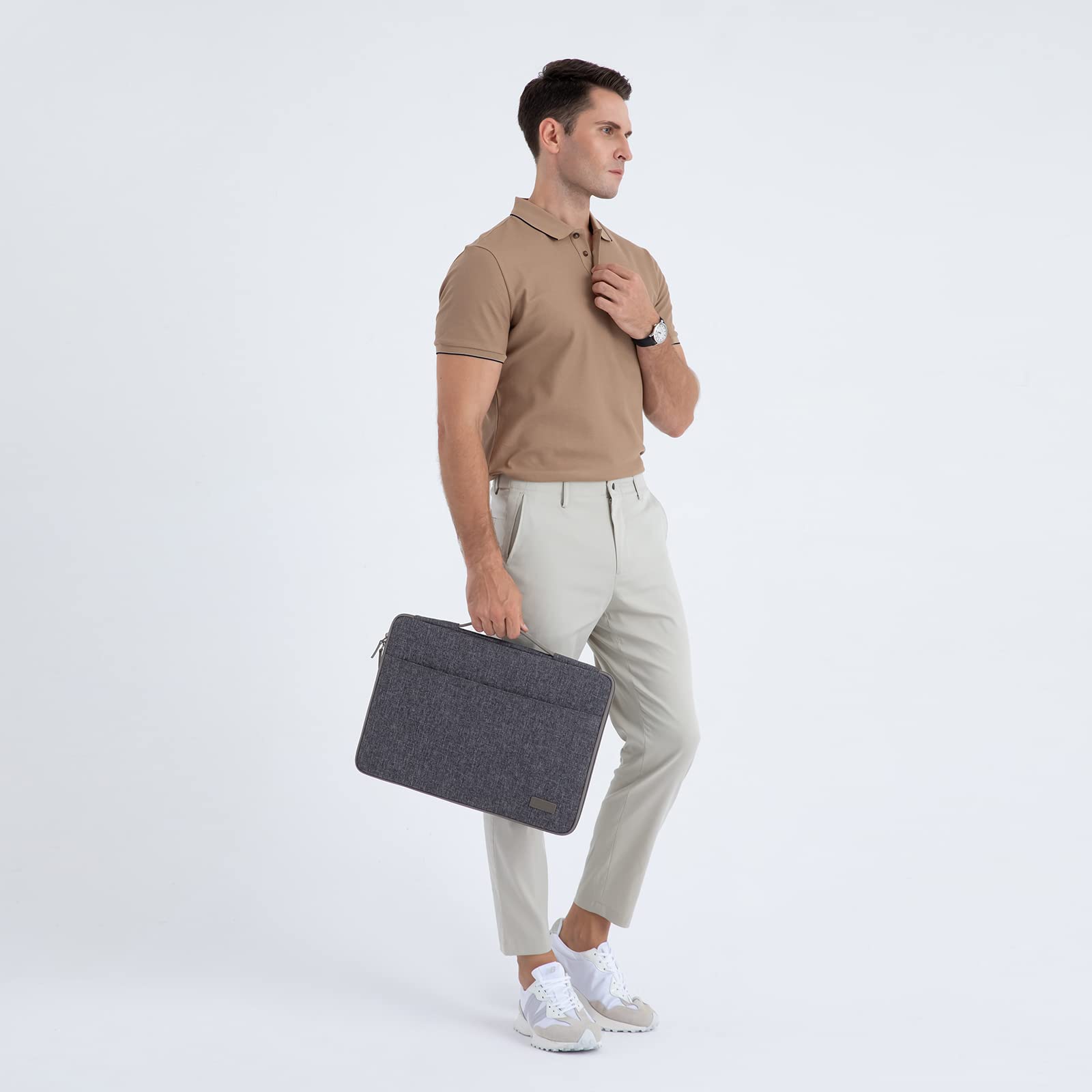 Domiso Laptop Sleeve 17.3 Pollici custodia laptop Grigio Scuro sottile