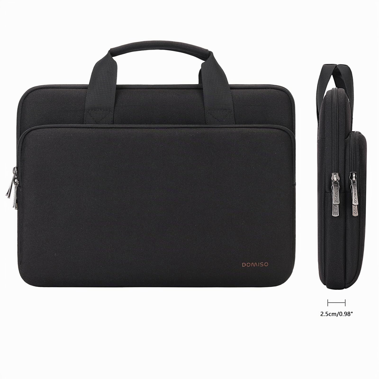 Domiso Laptop Sleeve 17,3 pollici custodia laptop nera con maniglia