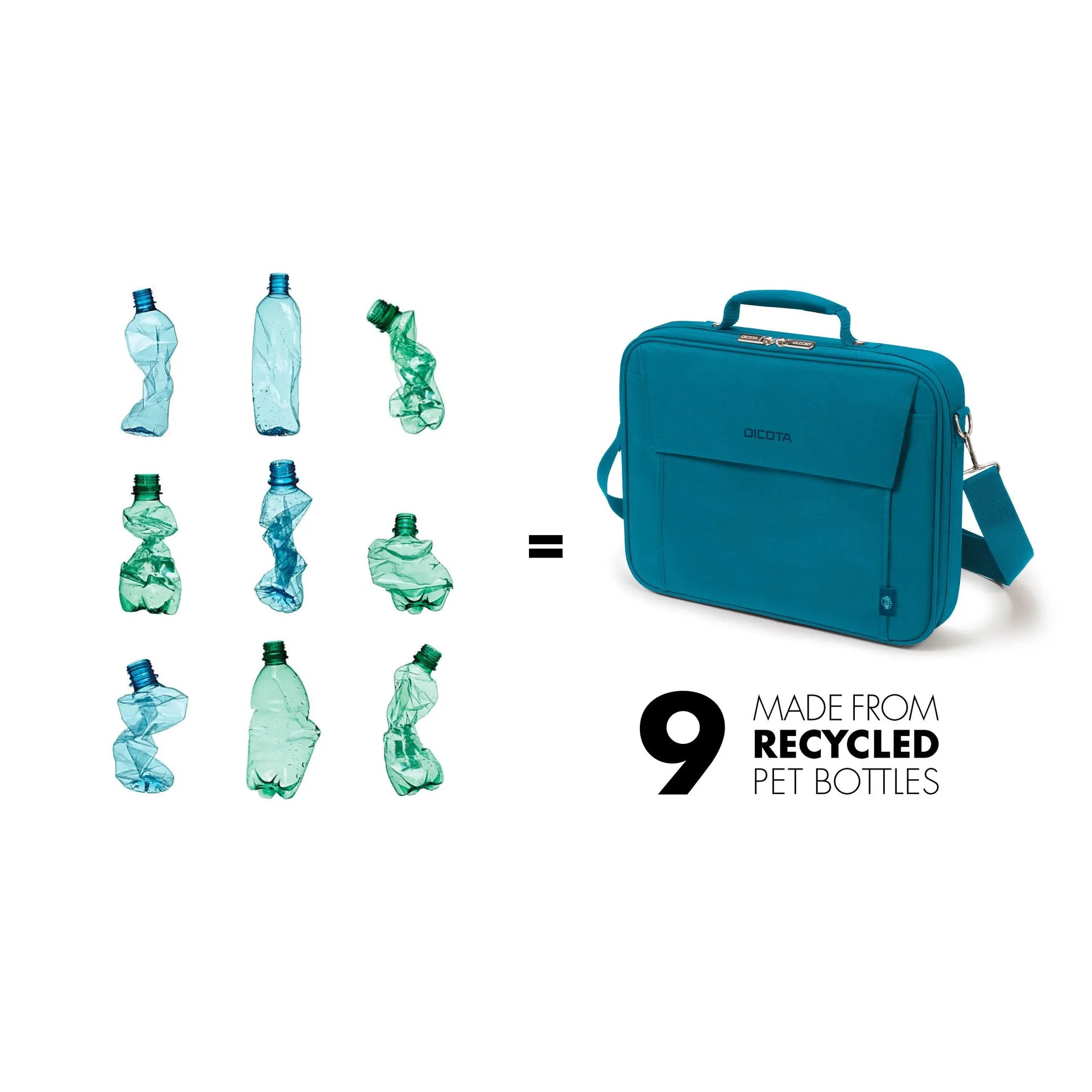 BASE XXO Laptop Bags borsa Eco Multi BASE 14-16 Blue in PET riciclato