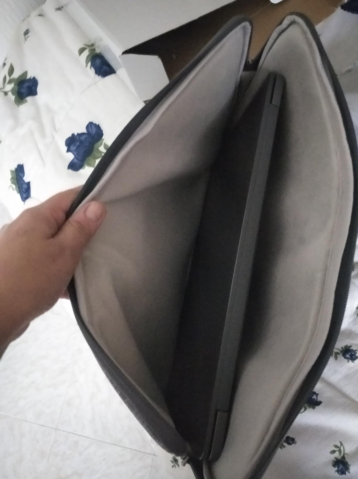 Domiso Laptop Sleeve 17,3 pollici custodia grigia impermeabile