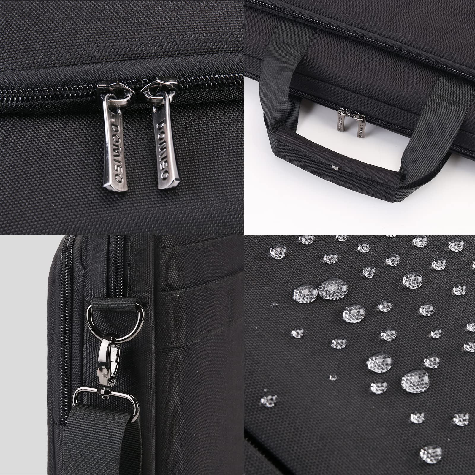 Domiso Laptop Briefcase 17,3 Pollici ventiquattrore laptop impermeabile nera