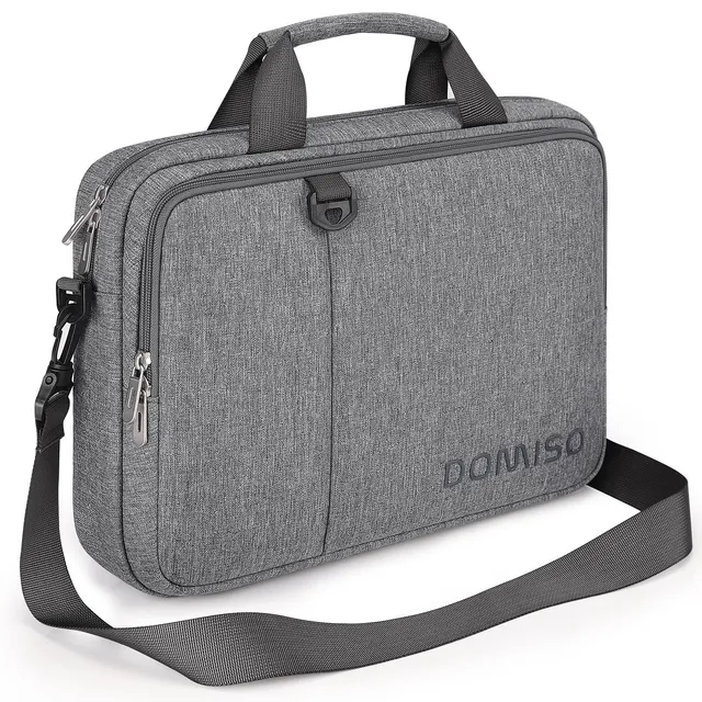 Domiso Laptop Briefcase 14 pollici borsa laptop grigia impermeabile