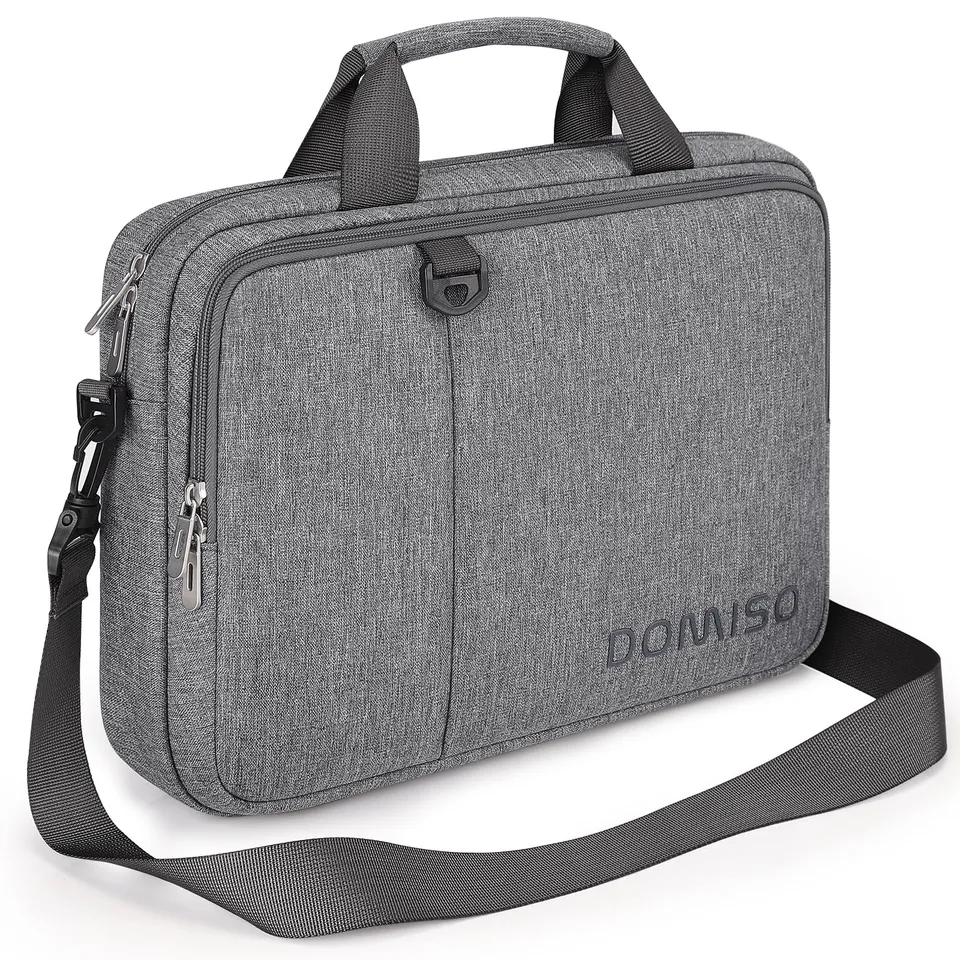 Domiso Laptop Briefcase 14 pollici borsa laptop grigia impermeabile