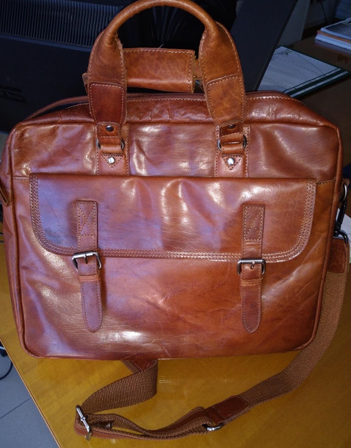Ashwood Man Bags & Briefcases Vera Pelle Vintage F-83 borsa laptop miele marrone