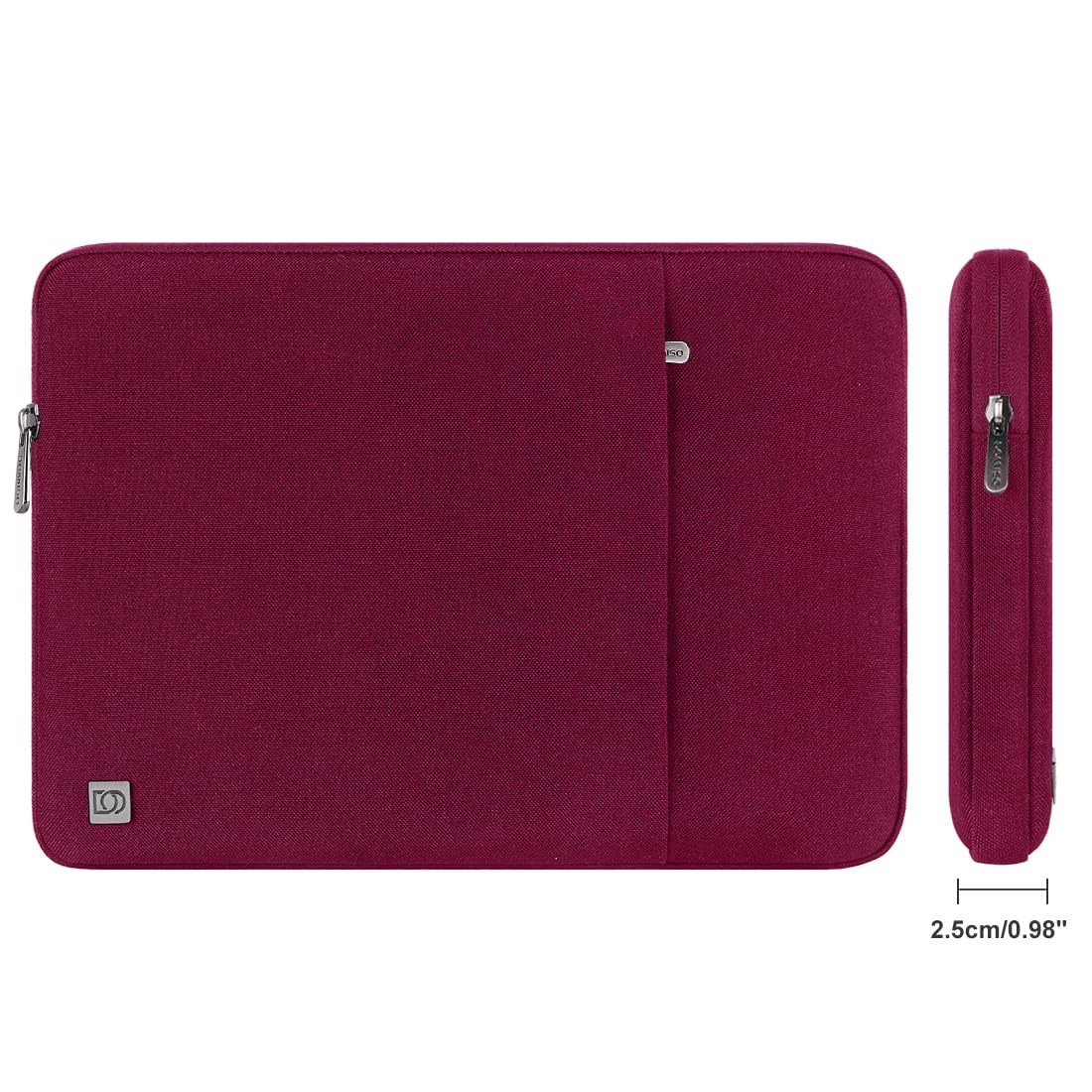 Domiso Laptop Sleeve 13,3 pollici custodia laptop vino rosso impermeabile