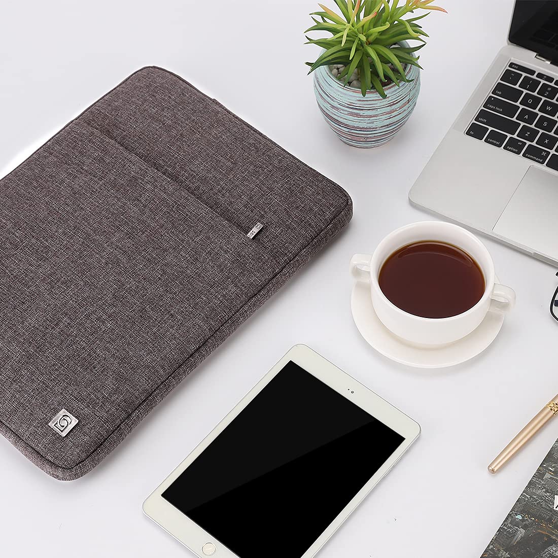 Domiso Laptop Sleeve 10,1 pollici custodia tablet marrone impermeabile