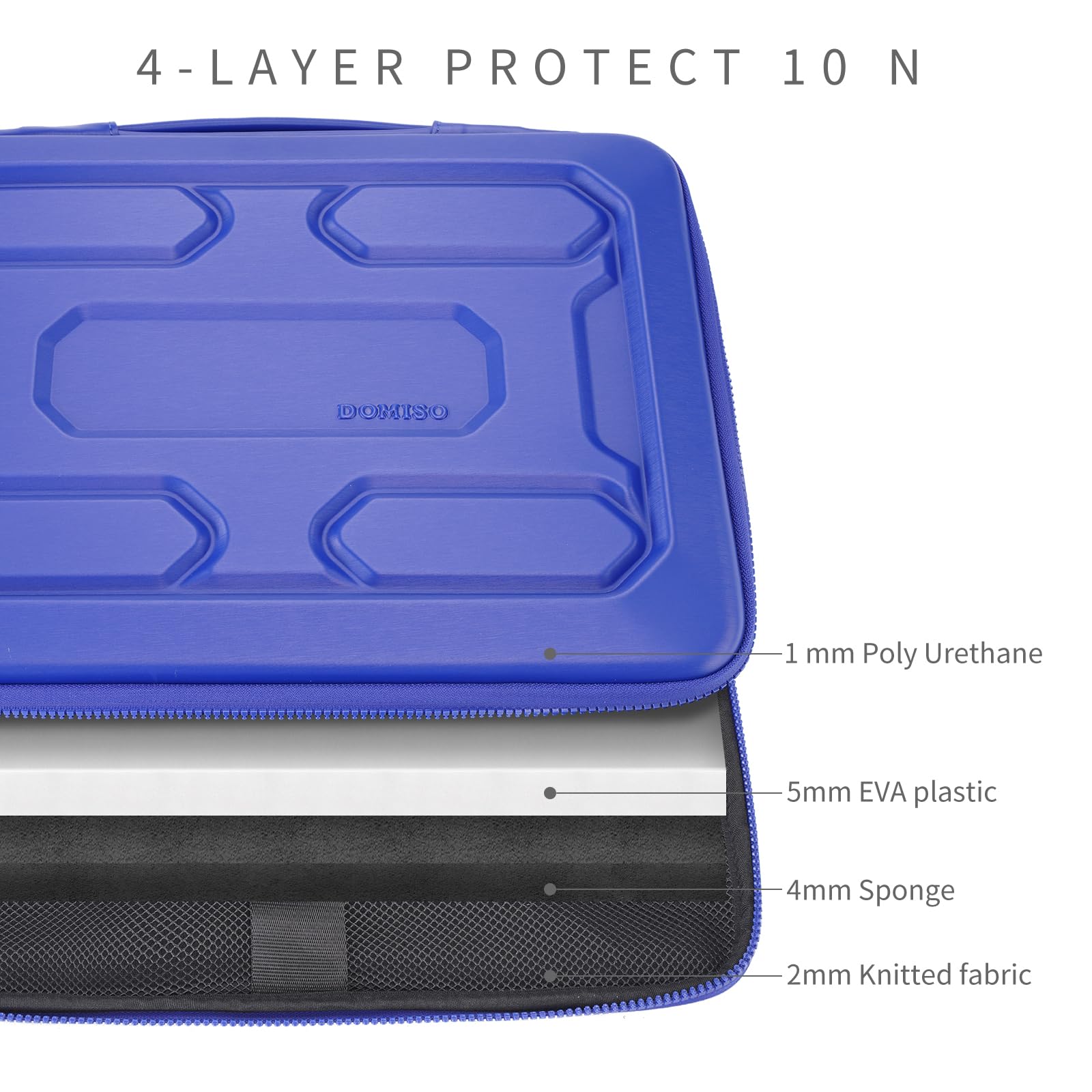 Domiso EVA Laptop Bag 13,3 pollici custodia per laptop blu reale antiurto