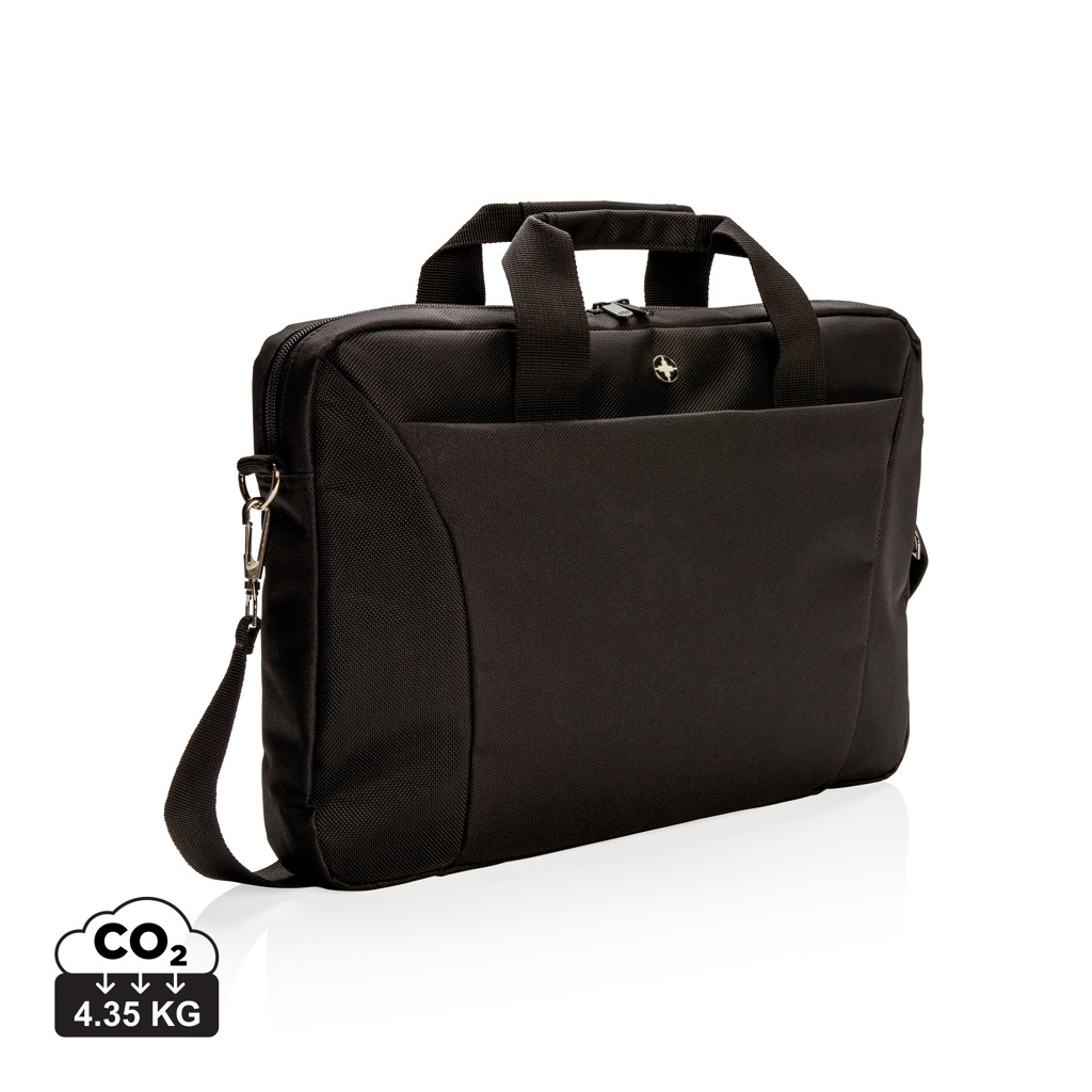 Swiss Peak Borse porta PC 15.4″ borsa per laptop nero imbottita