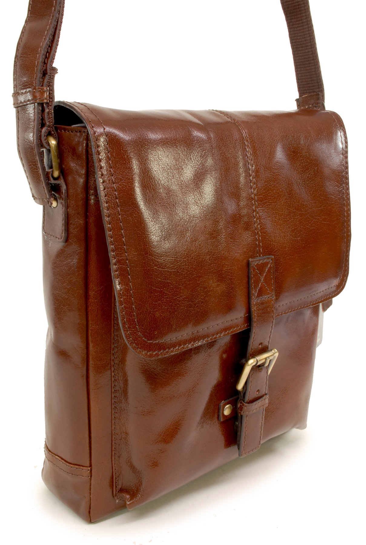 Ashwood Benjamin borsa messenger in pelle full grain