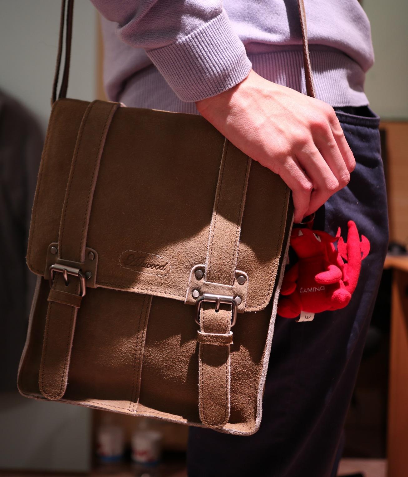 Ashwood Man Bags & Briefcases 8355 borsa messenger marrone chiaro in pelle