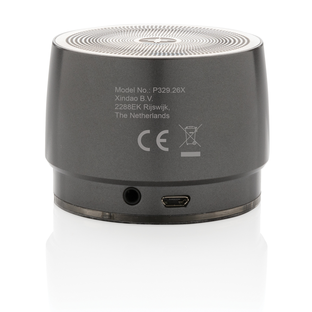 Swiss Peak Audio 5W speaker wireless grigio, 1 pezzo in acciaio