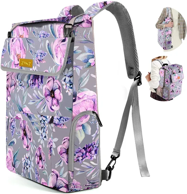 ZINZ Backpacks zaino laptop espandibile viola per PC da 15,6 pollici