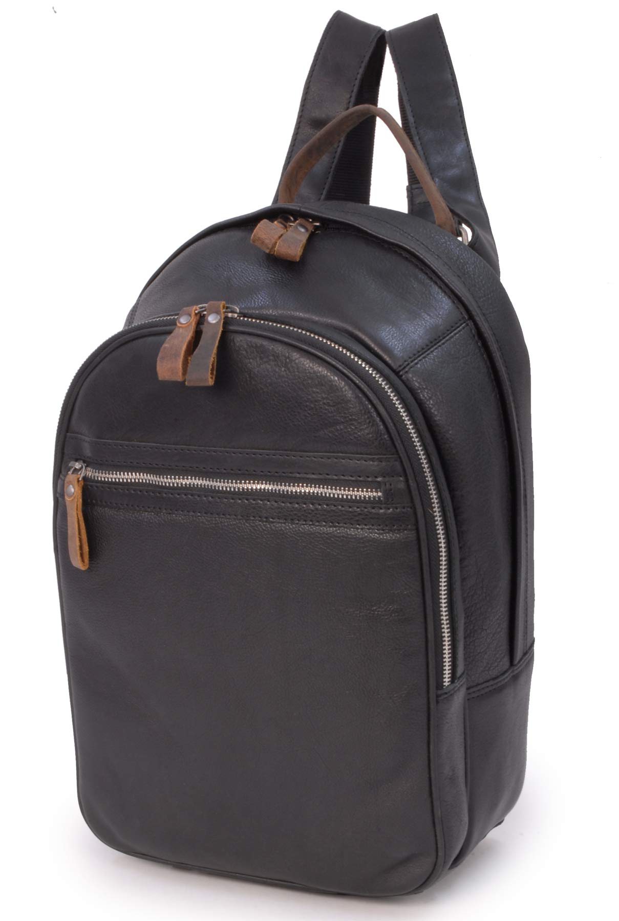 Ashwood Rucksacks 4555 zaino Nero in pelle vintage