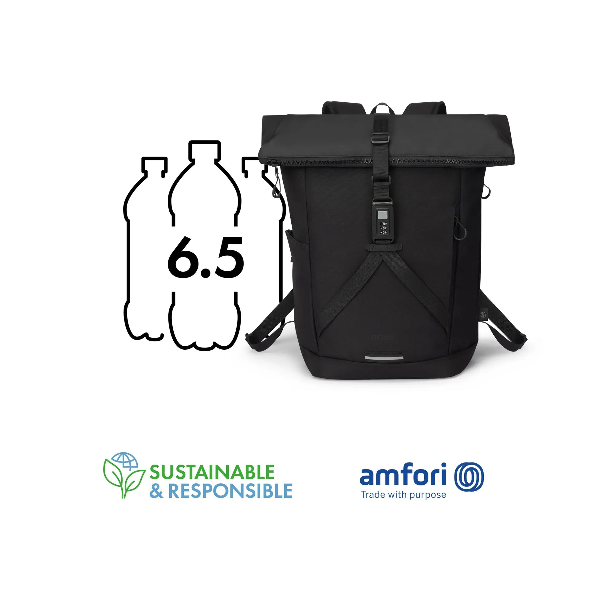BASE XXO Backpacks COMMUTER Rolltop 13-16 zaino rolltop idrorepellente