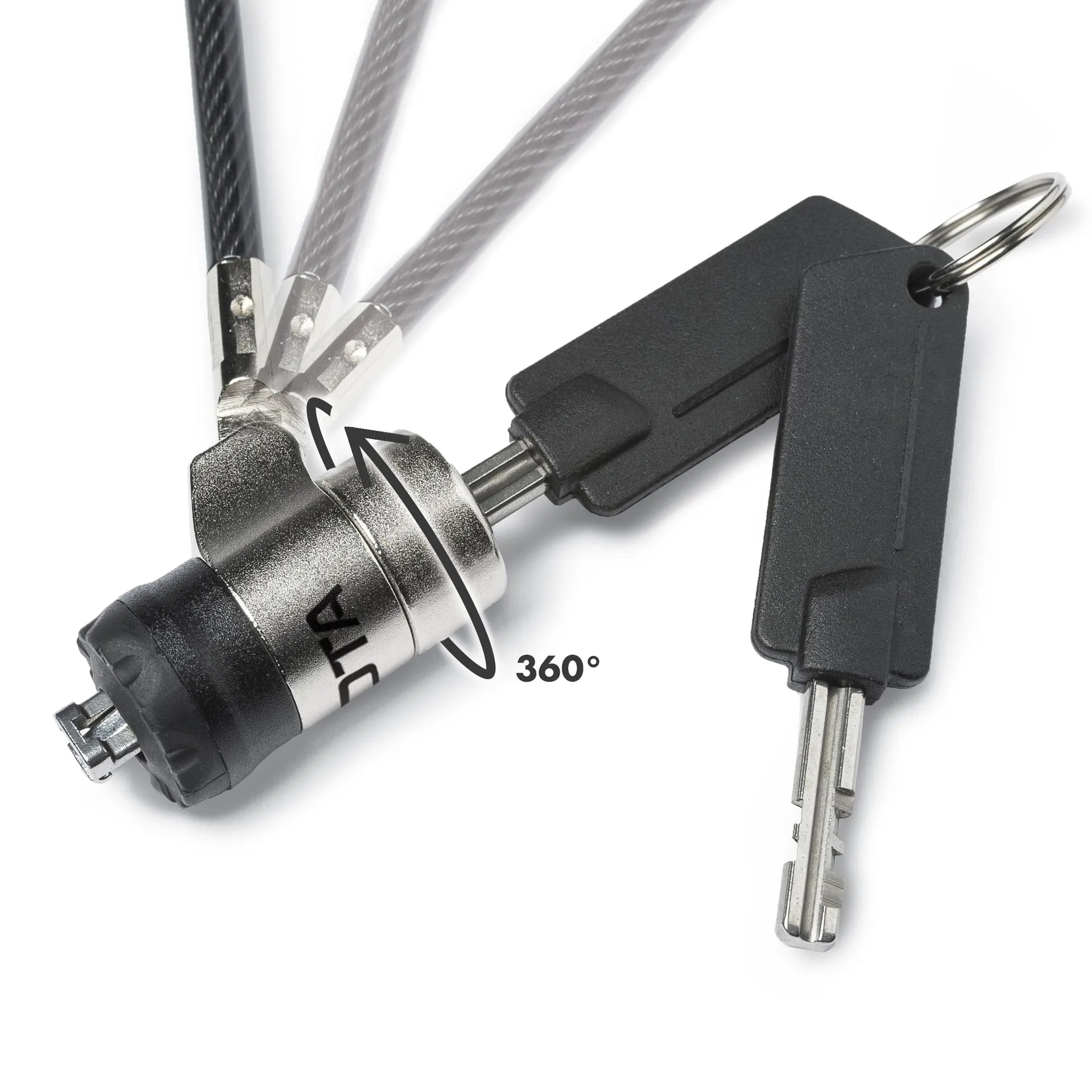 BASE XXO Security Locks Security Cable T-Lock Pro keyed 3x7mm slot cavo antifurto con chiave